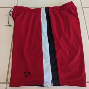 Nike Vintage Dark Red/Black Reversible Travis Scott Athletic Soccer Gym Shorts